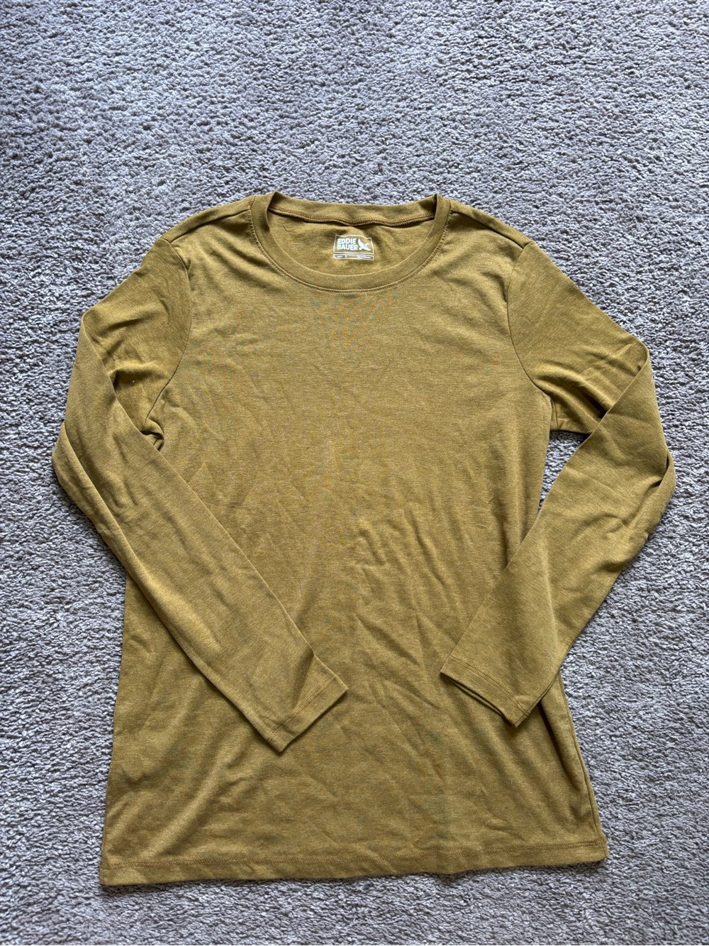 Eddie Bauer Women's Long Sleeve Top - XL - Brown/Mustard - EUC